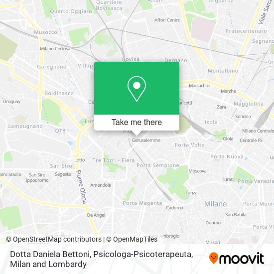 Dotta Daniela Bettoni, Psicologa-Psicoterapeuta map