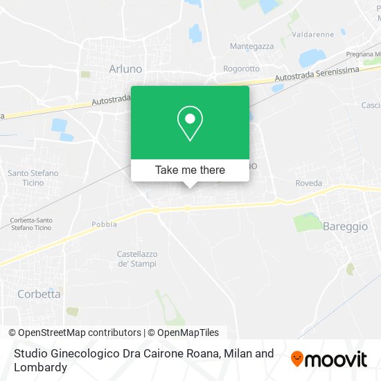 Studio Ginecologico Dra Cairone Roana map