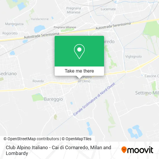 Club Alpino Italiano - Cai di Cornaredo map