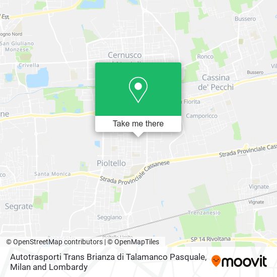 Autotrasporti Trans Brianza di Talamanco Pasquale map