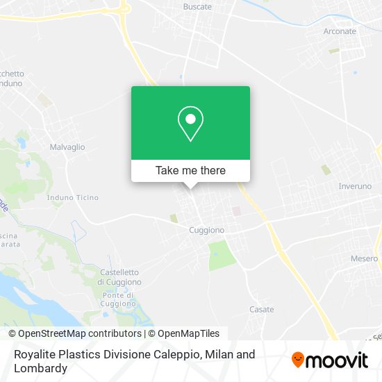 Royalite Plastics Divisione Caleppio map
