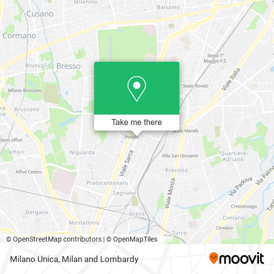 Milano Unica map