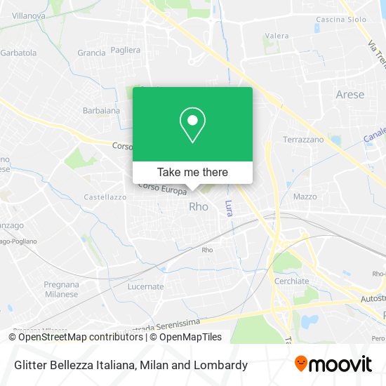 Glitter Bellezza Italiana map