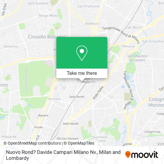 Nuovo Rond? Davide Campari Milano Nv. map