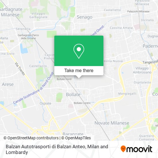 Balzan Autotrasporti di Balzan Anteo map