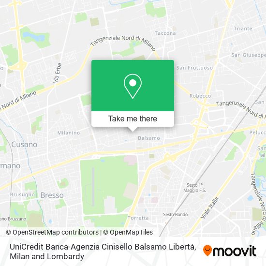 UniCredit Banca-Agenzia Cinisello Balsamo Libertà map