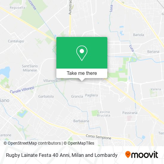 Rugby Lainate Festa 40 Anni map