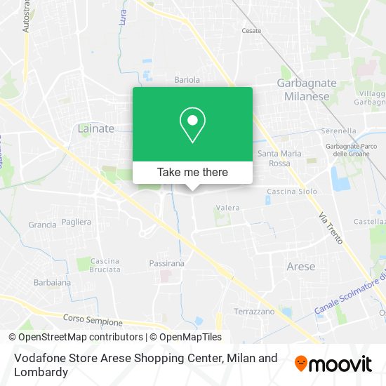 Vodafone Store Arese Shopping Center map