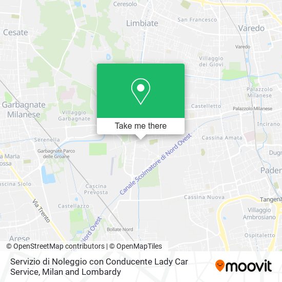 Servizio di Noleggio con Conducente Lady Car Service map