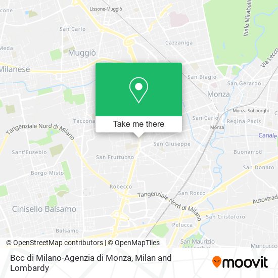 Bcc di Milano-Agenzia di Monza map