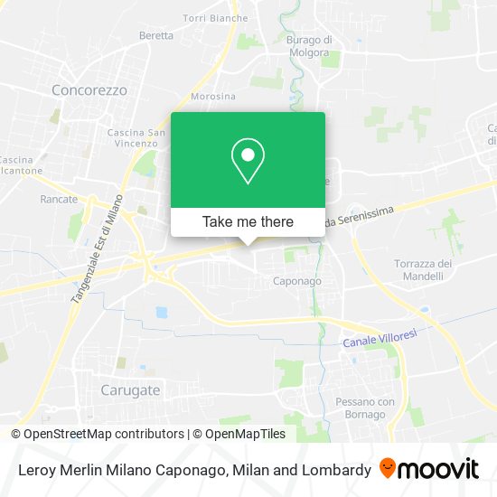 Leroy Merlin Milano Caponago map