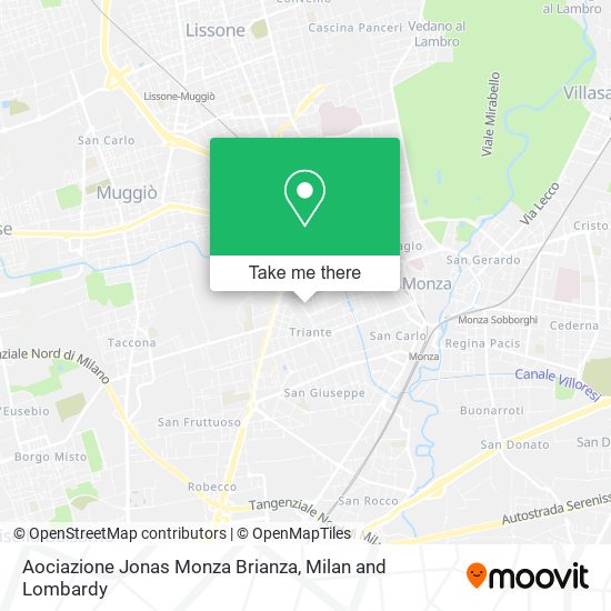 Aociazione Jonas Monza Brianza map