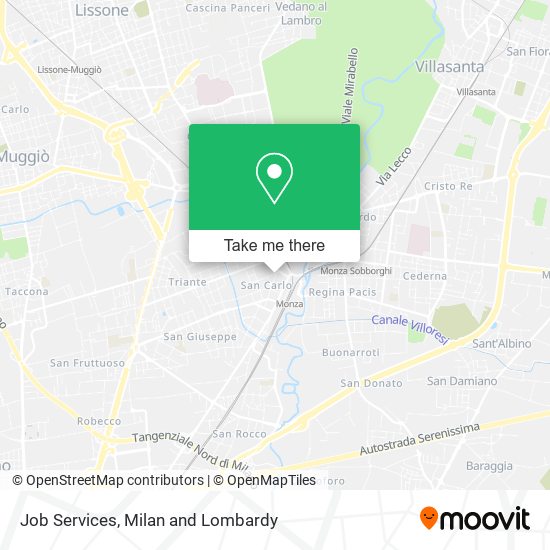 Job Services map