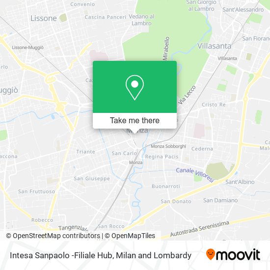 Intesa Sanpaolo -Filiale Hub map