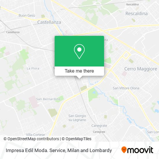 Impresa Edil Moda. Service map