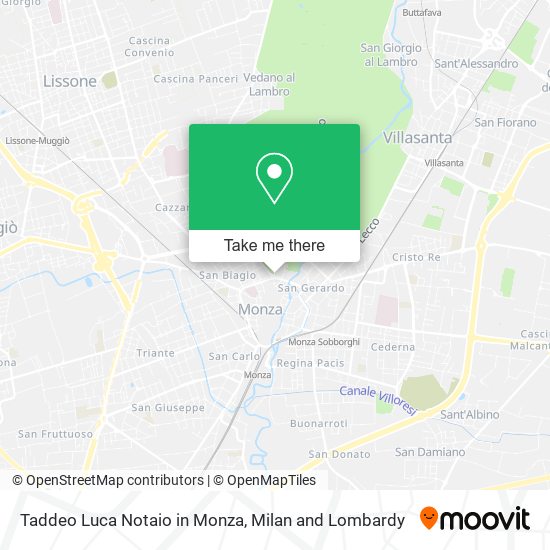 Taddeo Luca Notaio in Monza map