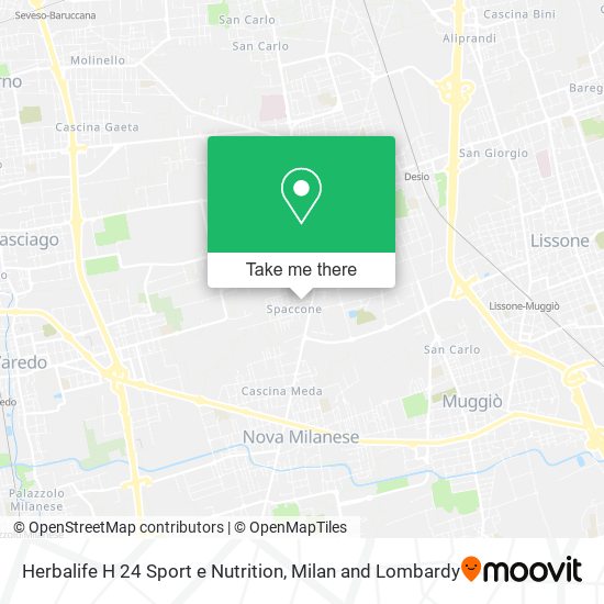 Herbalife H 24 Sport e Nutrition map