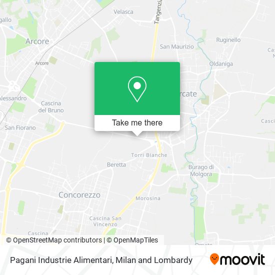 Pagani Industrie Alimentari map