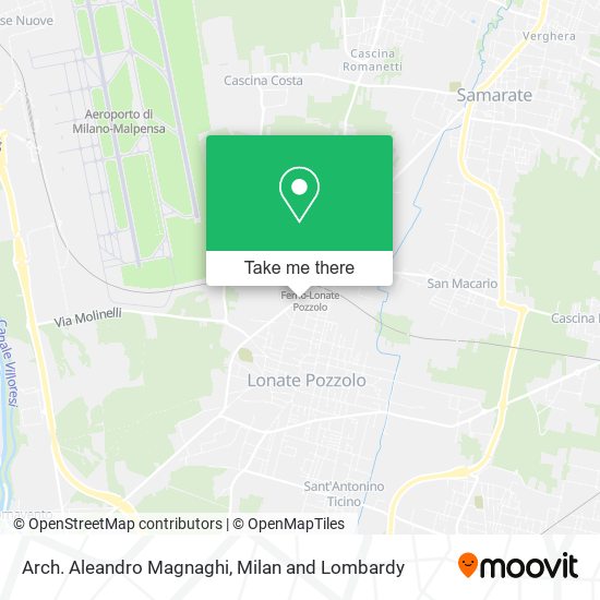 Arch. Aleandro Magnaghi map