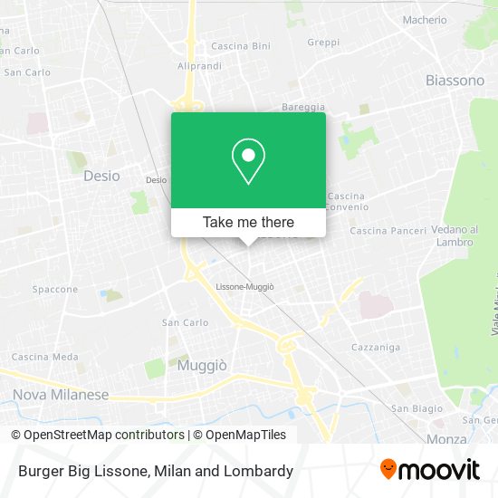 Burger Big Lissone map