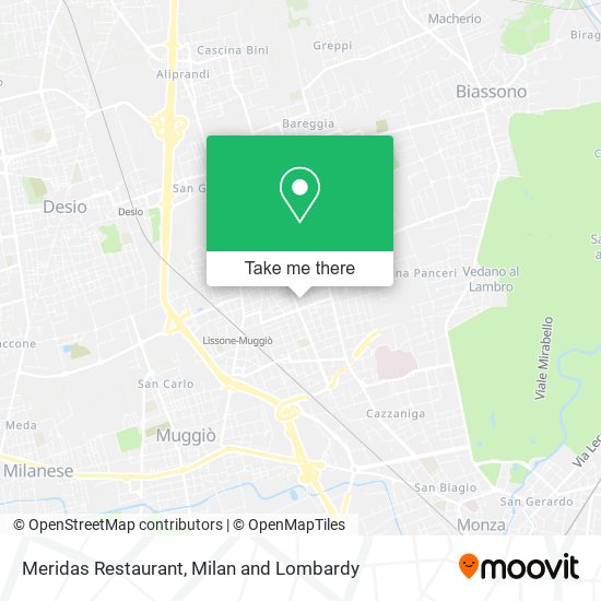 Meridas Restaurant map