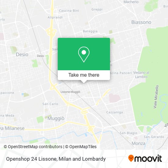Openshop 24 Lissone map