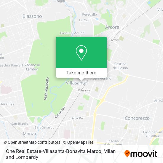 One Real Estate-Villasanta-Bonavita Marco map