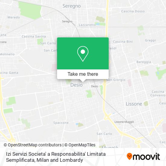 Izi Servizi Societa' a Responsabilita' Limitata Semplificata map