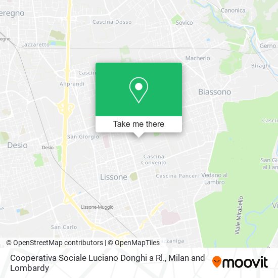 Cooperativa Sociale Luciano Donghi a Rl. map