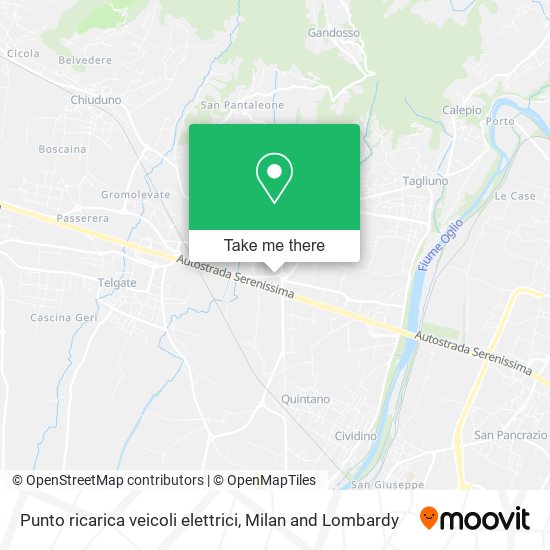 Punto ricarica veicoli elettrici map