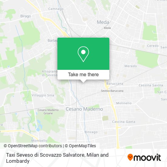 Taxi Seveso di Scovazzo Salvatore map