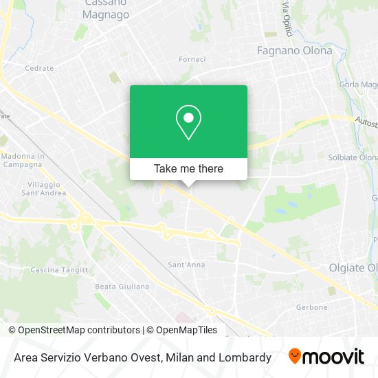 Area Servizio Verbano Ovest map