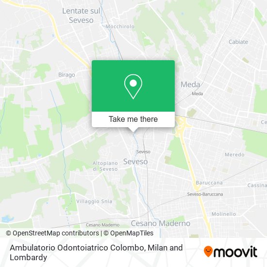 Ambulatorio Odontoiatrico Colombo map