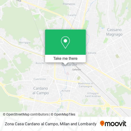 Zona Casa Cardano al Campo map