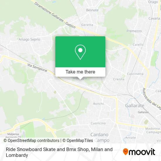 Ride Snowboard Skate and Bmx Shop map