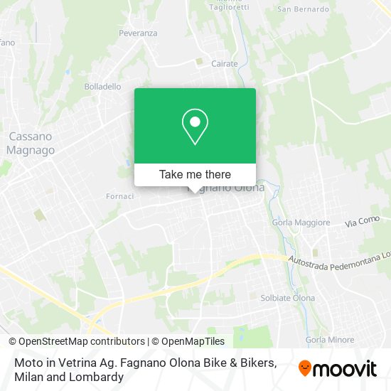 Moto in Vetrina Ag. Fagnano Olona Bike & Bikers map