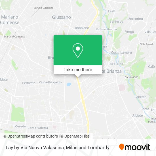 Lay by Via Nuova Valassina map
