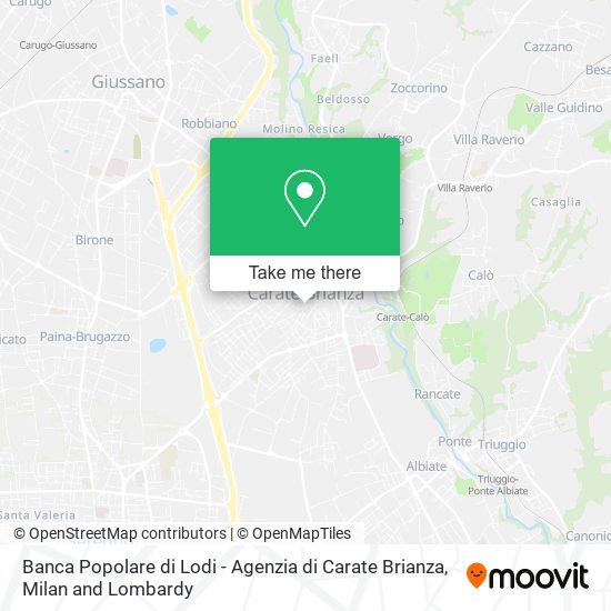 Banca Popolare di Lodi - Agenzia di Carate Brianza map