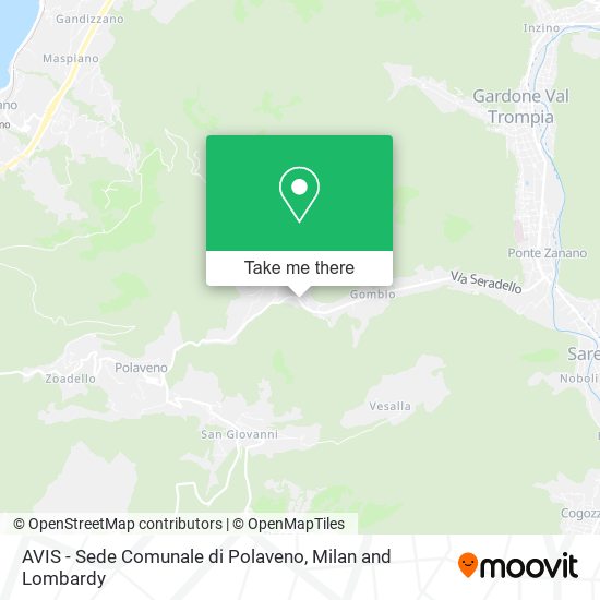 AVIS - Sede Comunale di Polaveno map