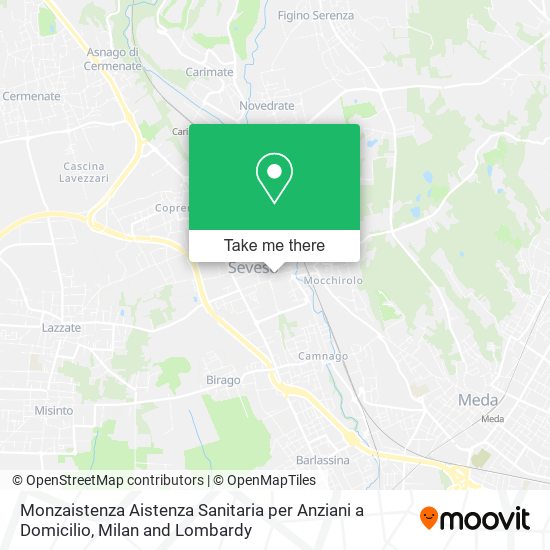 Monzaistenza Aistenza Sanitaria per Anziani a Domicilio map