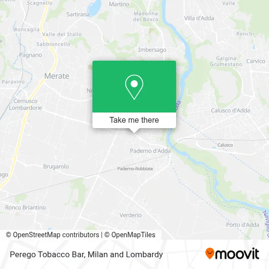 Perego Tobacco Bar map