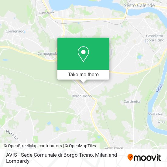 AVIS - Sede Comunale di Borgo Ticino map