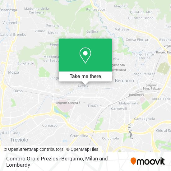 Compro Oro e Preziosi-Bergamo map