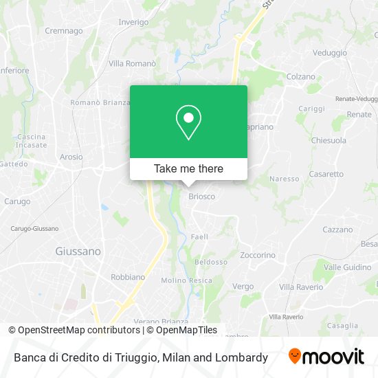 Banca di Credito di Triuggio map