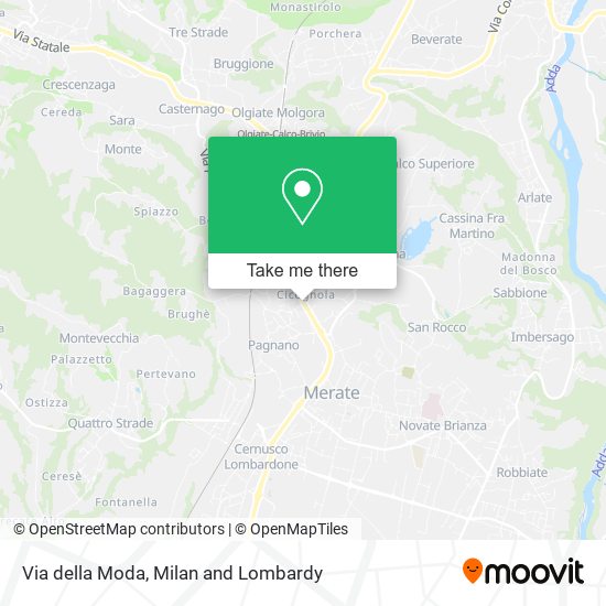 Via della Moda map