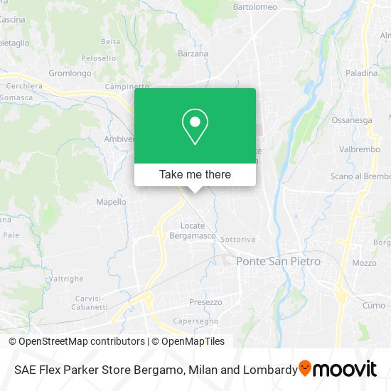 SAE Flex Parker Store Bergamo map