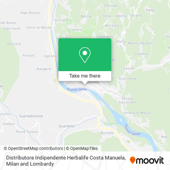 Distributore Indipendente Herbalife Costa Manuela map