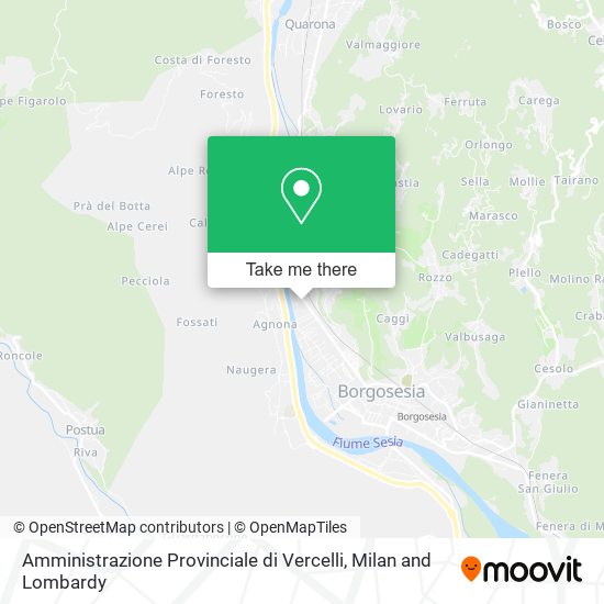 Amministrazione Provinciale di Vercelli map