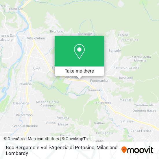 Bcc Bergamo e Valli-Agenzia di Petosino map