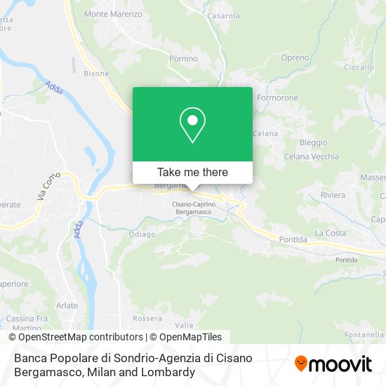 Banca Popolare di Sondrio-Agenzia di Cisano Bergamasco map